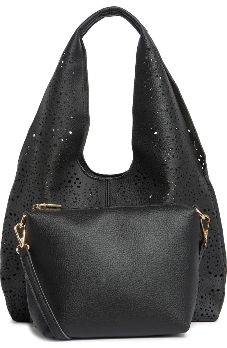 Melie Bianco Farrow Tote Bag with Pouch, Alternate, color, Black