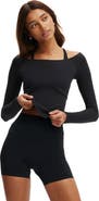 COTTON ON BODY Women's Active Ultra Soft Off Shoulder Longsleeve