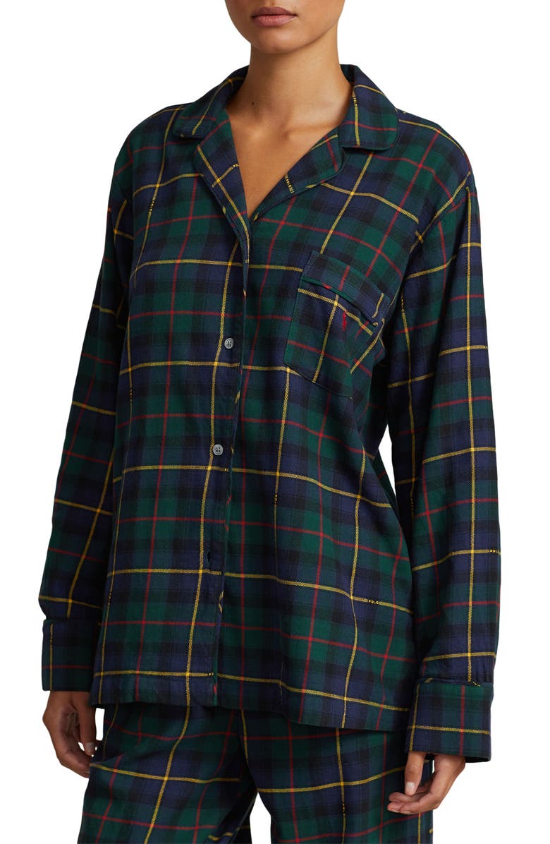 Polo Ralph Lauren Madison Plaid Organic Cotton Pajamas, Alternate, color, Polo Tartan