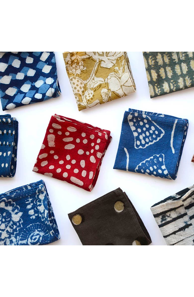 Ichcha Reusable Cotton Cocktail Napkins 8x8 in, Alternate, color, Multi