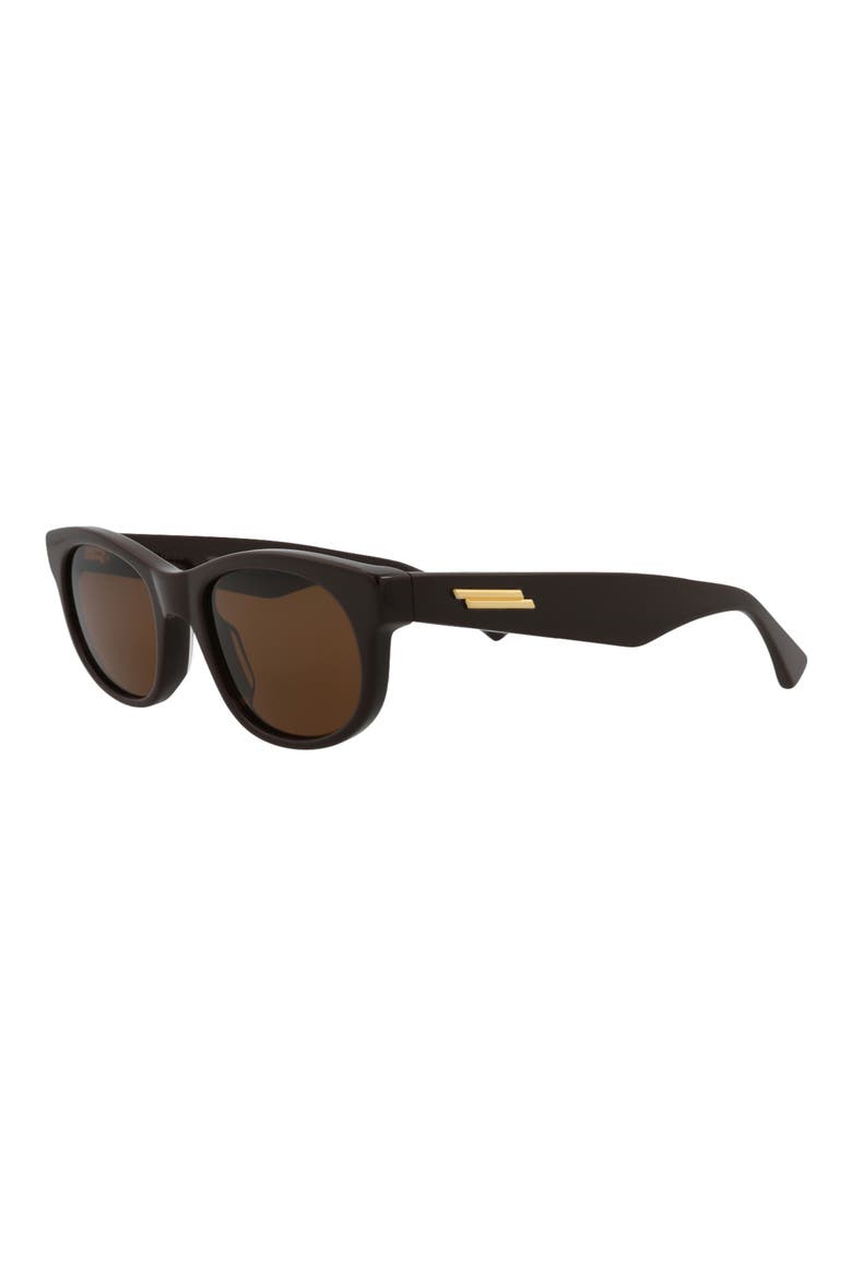 53mm Oval Sunglasses, Alternate, color, BROWN BROWN BROWN
