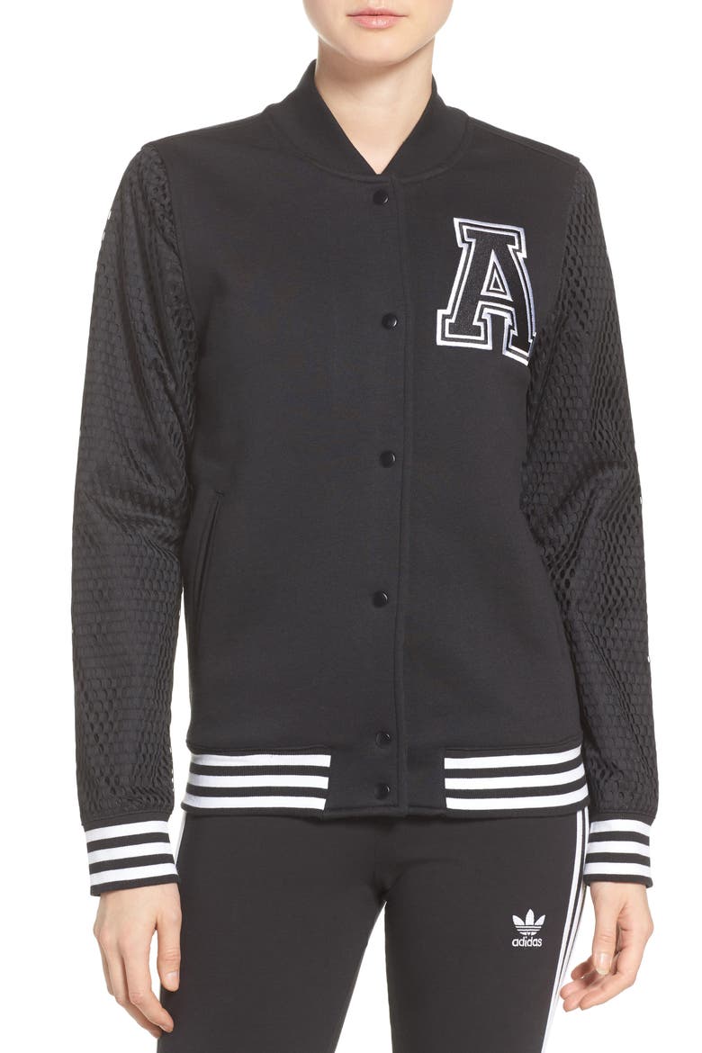 Varsity Jacket, Main, color, BLACK