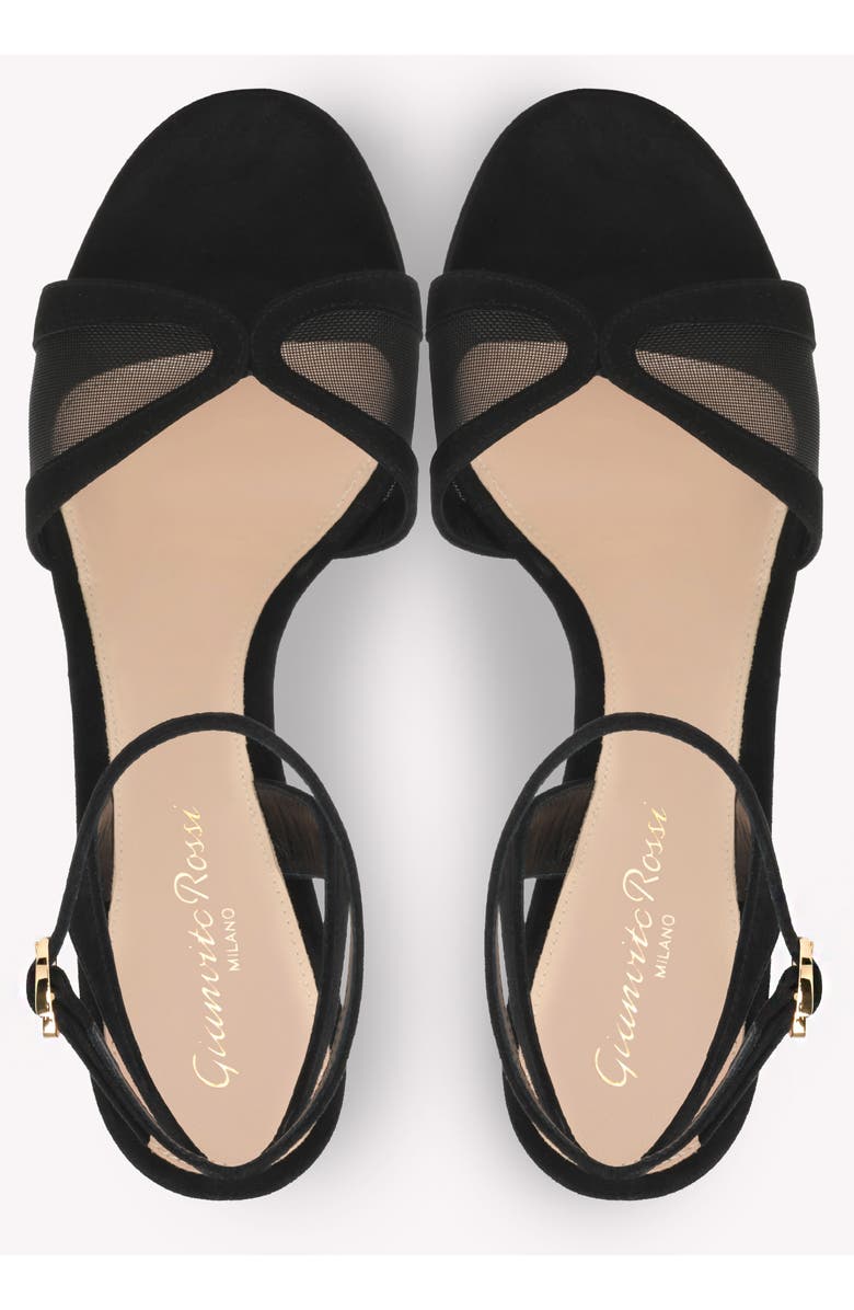 Gianvito Rossi Suede Platform, Alternate, color, Black Suede