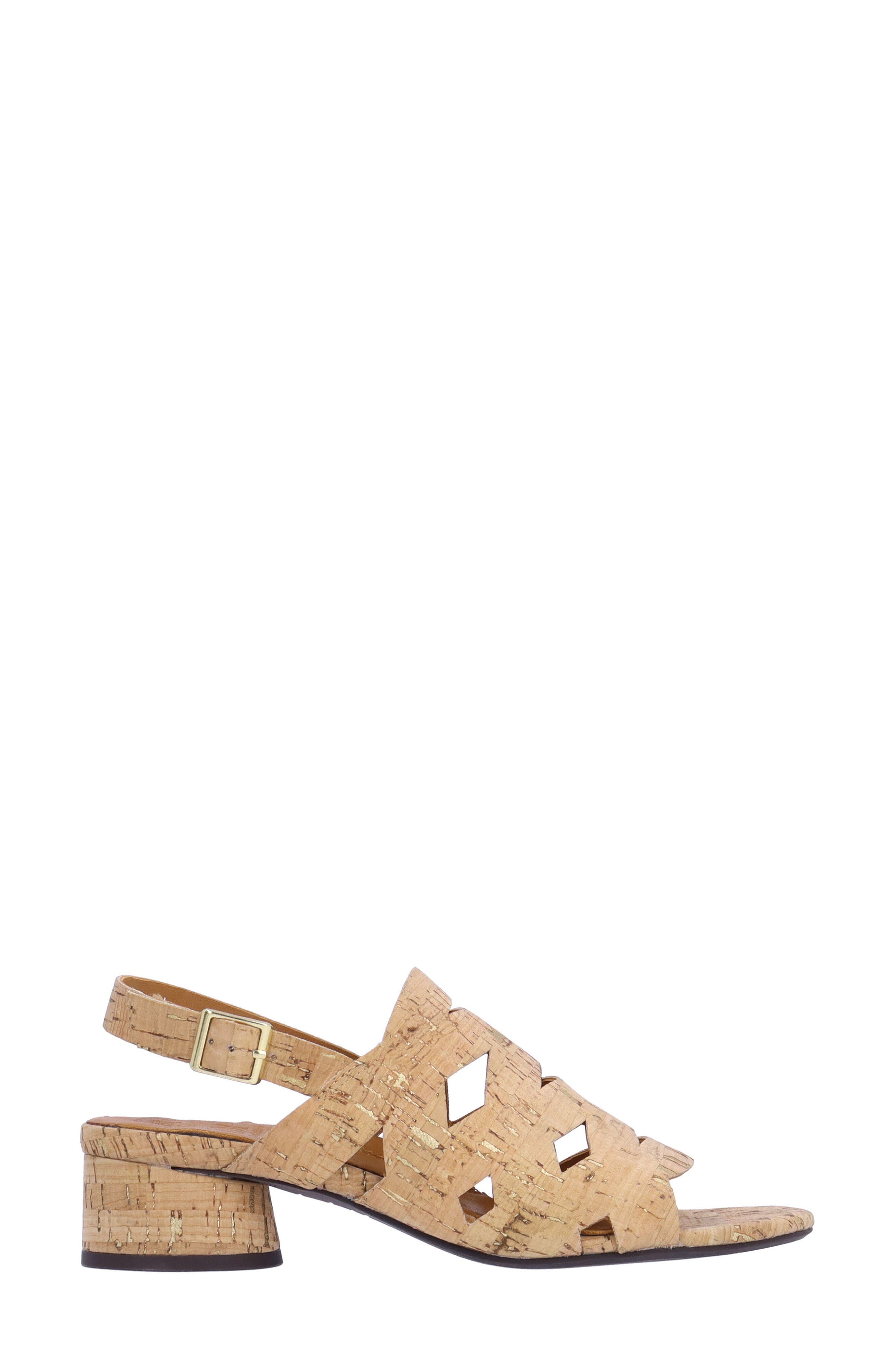L'Amour des Pieds Elloise Slingback Sandal, Alternate, color, Natural/ Gold