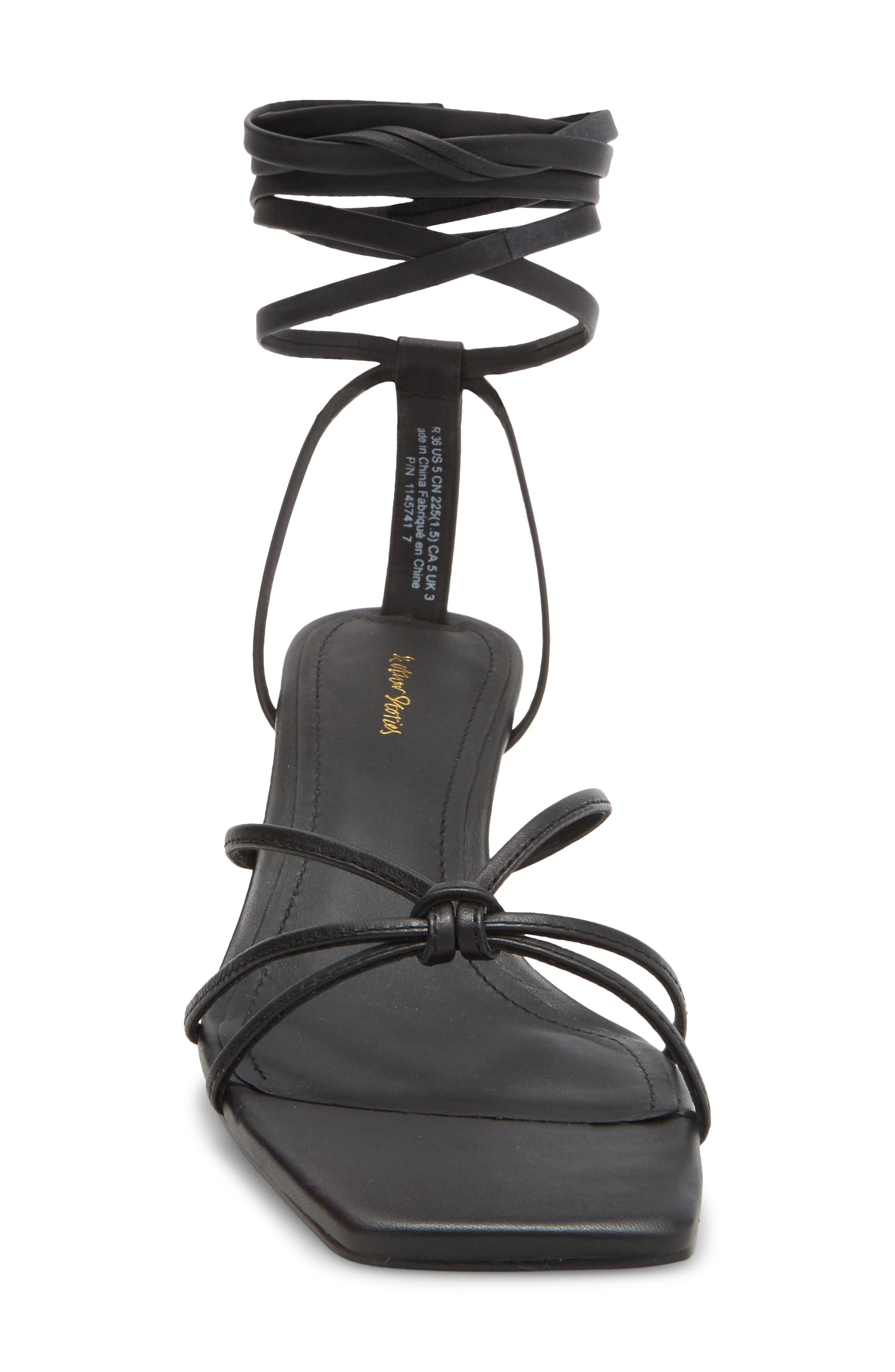 & Other Stories Ankle Tie Sandal, Alternate, color, Black