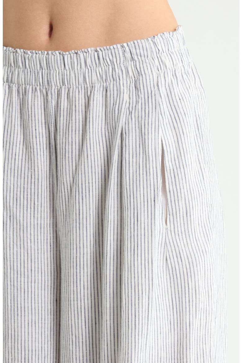 Coastal Linen Cover-Up Pants, Alternate, color, COASTAL STRIPE/ COCONUT