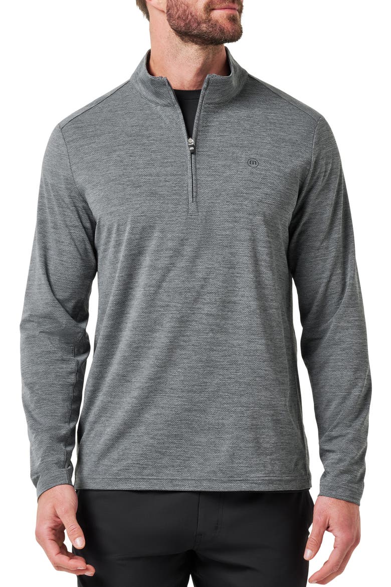 Heater Pro Quarter Zip Pullover, Main, color, HEATHER GREY