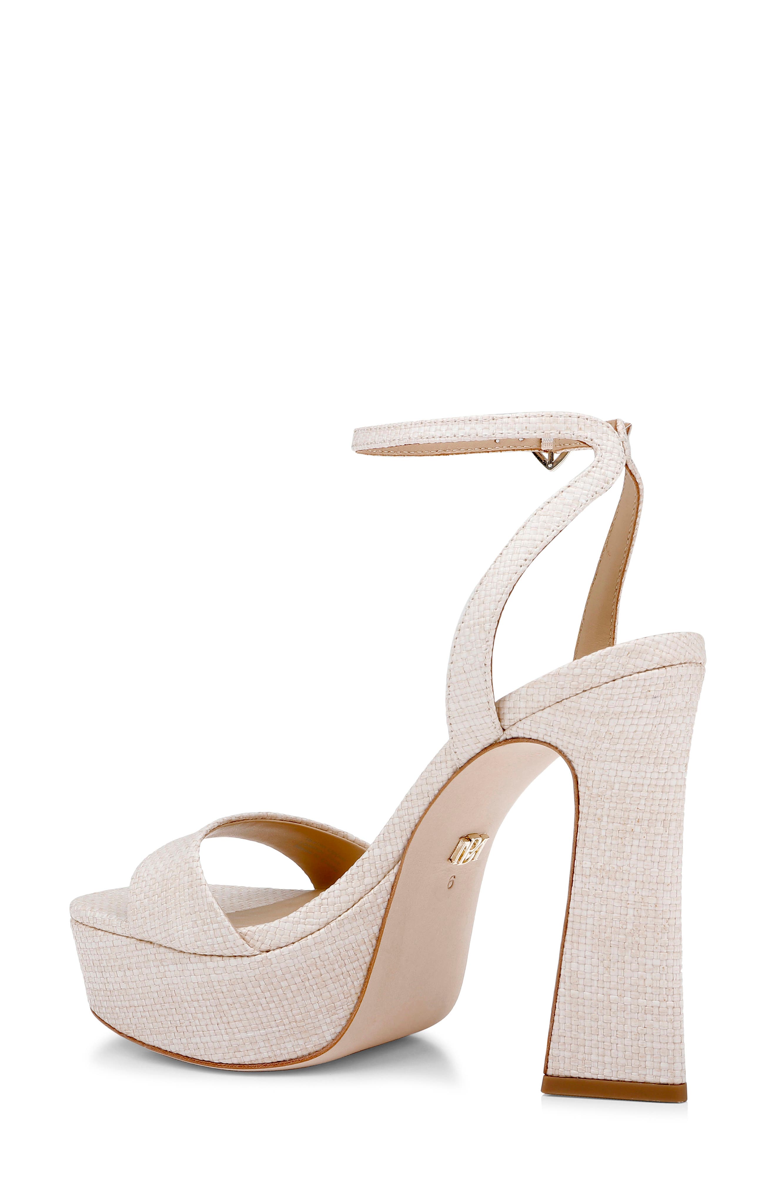 Caia Ankle Strap Platform Sandal, Alternate, color, CHALK