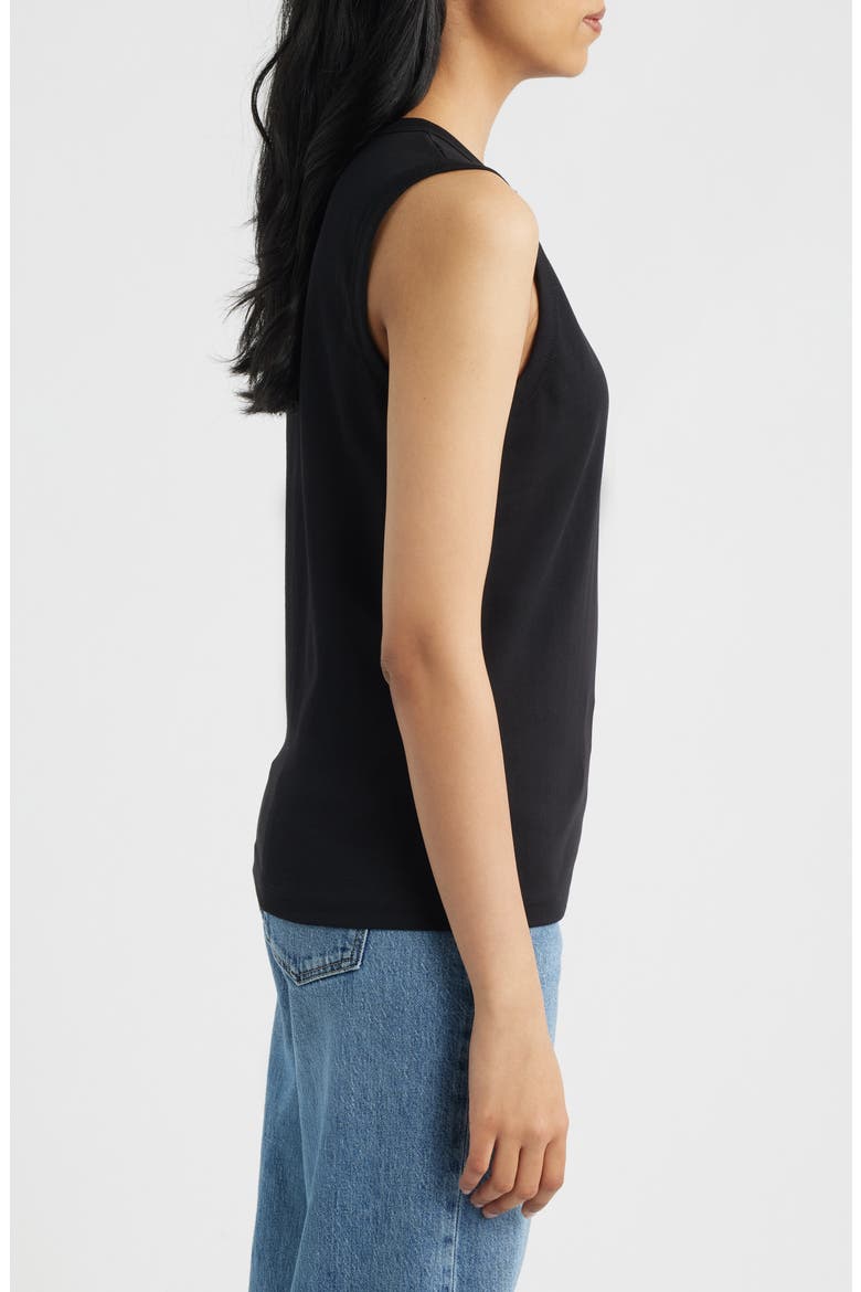 Cotton Muscle Tank, Alternate, color, BLACK