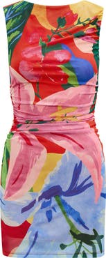 Ever New Lucille Ruched Mesh Minidress