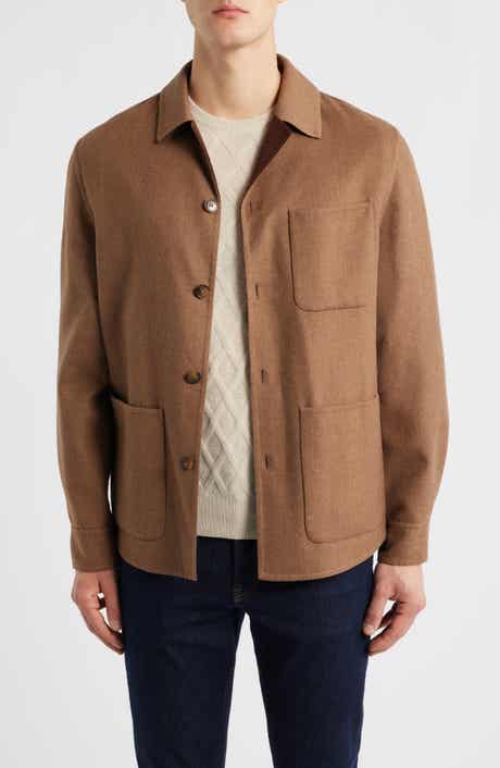 Canali Hand Sewn Wool Blend Overshirt