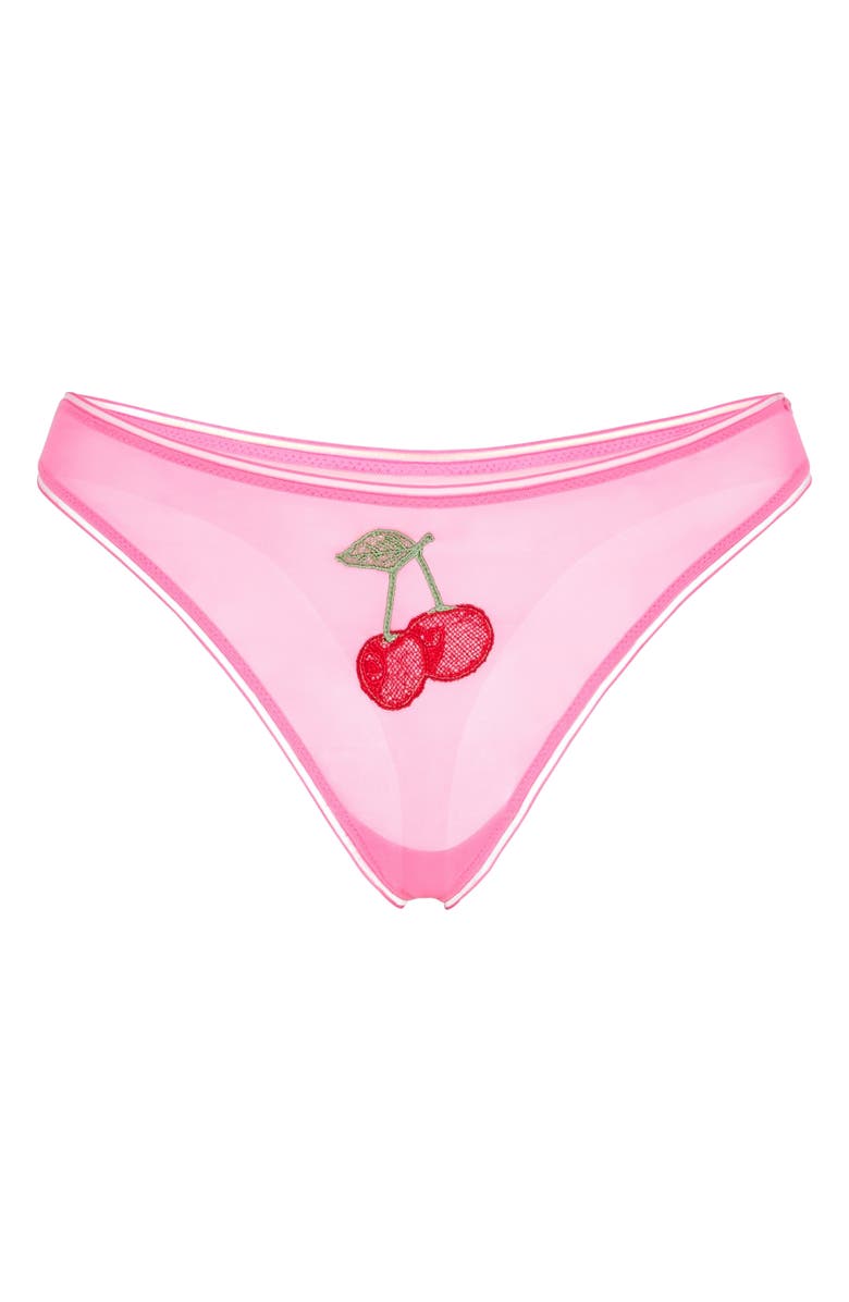 SAVAGE X FENTY Cherry Nouveau Thong, Alternate, color, Pink Rascal