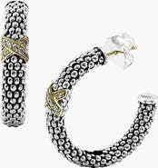 LAGOS X Diamond & Caviar Hoop Earrings