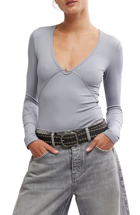 Victoria Long Sleeve Rib Bodysuit
