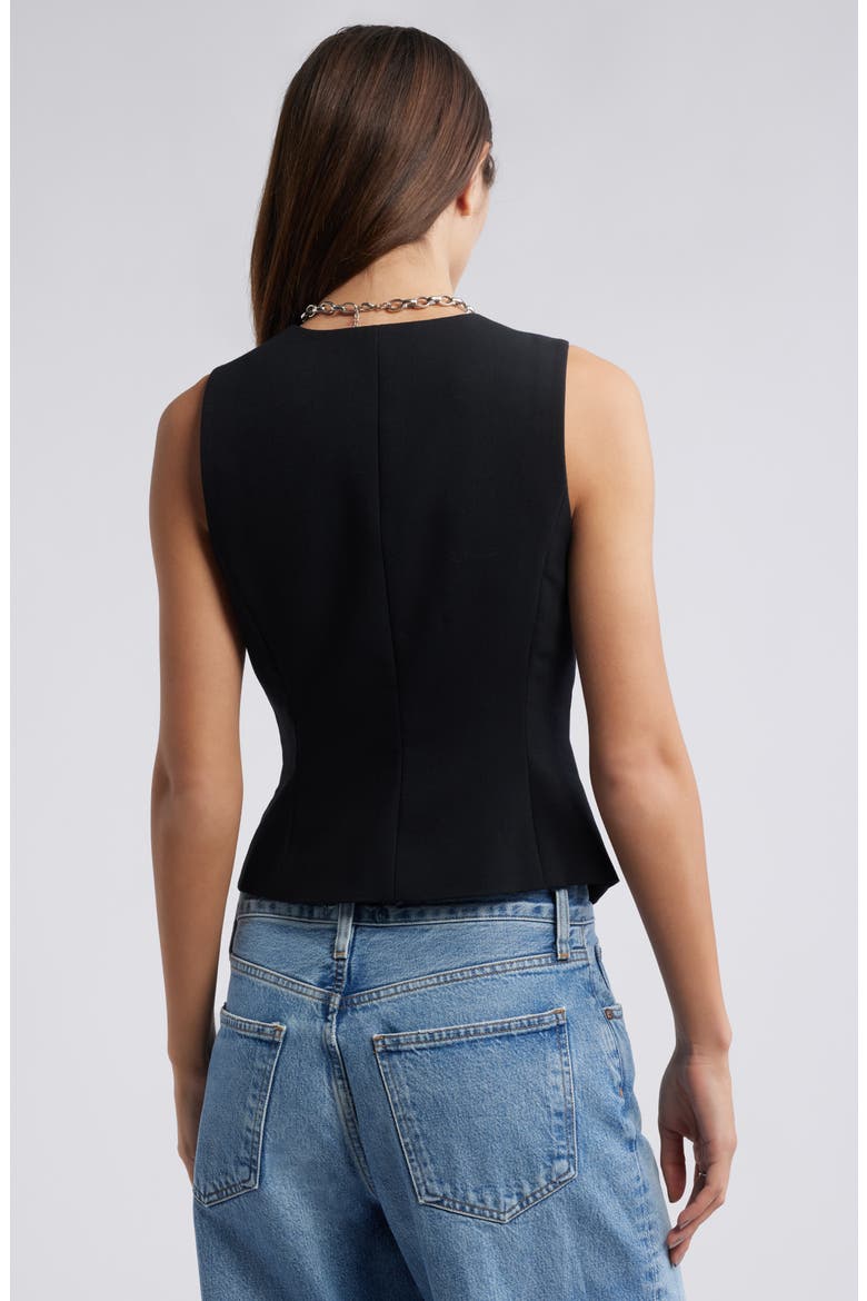 The Icon Tailored Waistcoat, Alternate, color, BLACK