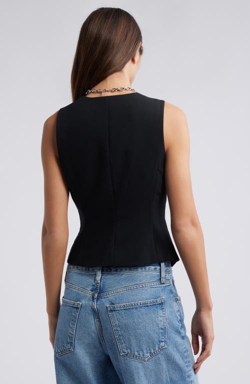 Open Edit The Icon Tailored Waistcoat In Black