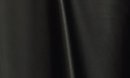 Shop City Chic Lola Mock Neck Rib & Faux Leather Midi Dress In Black