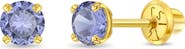 In Season Jewelry 14k Pronged Simulated Birthstone Earrings
