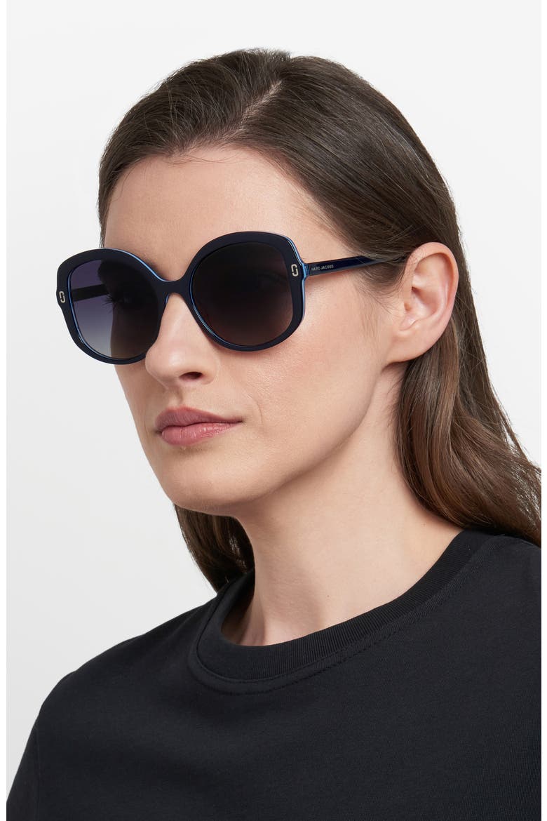 56mm Gradient Round Sunglasses, Alternate, color, 0PJP-9O