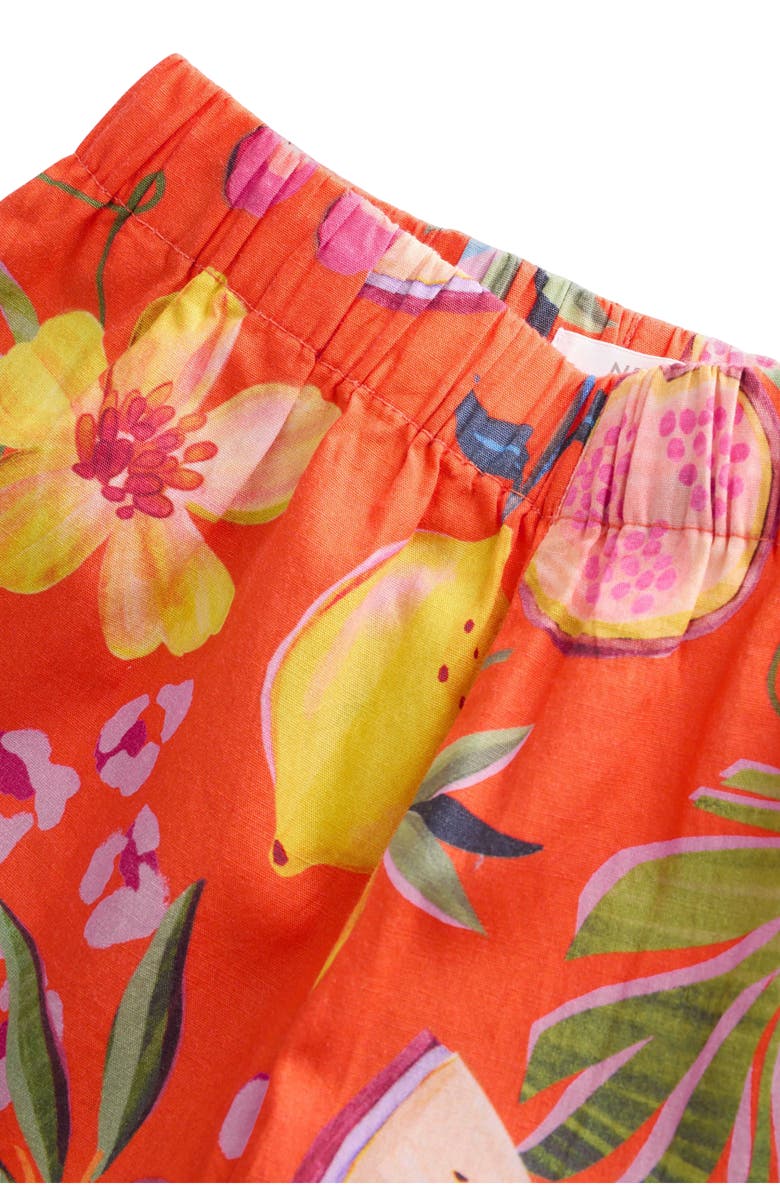 NEXT Kids' Fruit Print Peplum Top & Wide Leg Pants Set, Alternate, color, Orange