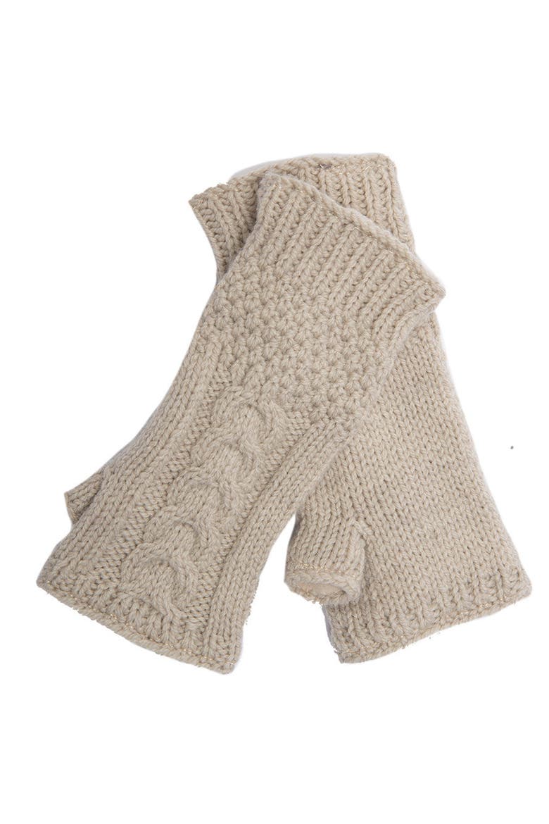 Cable Handwarmers, Main, color, Linen