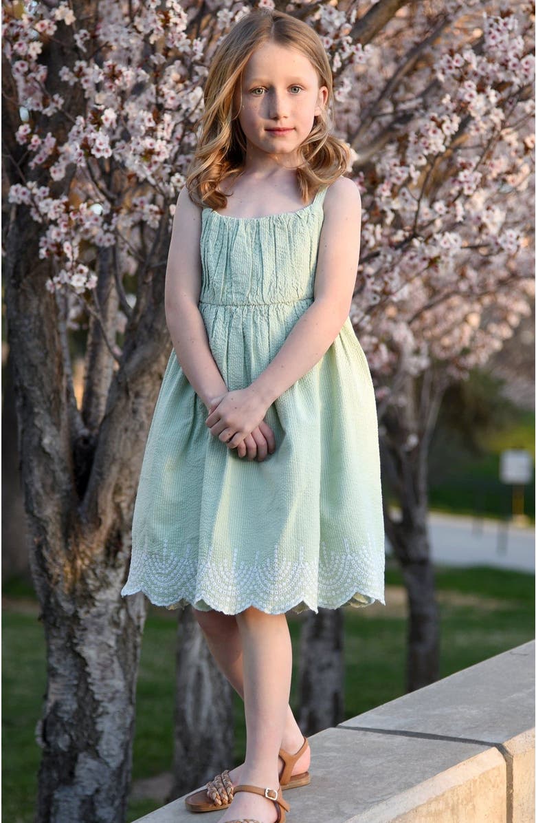 Hope & Henry Girls' Organic Ruched Party Dress, Toddler, Alternate, color, 