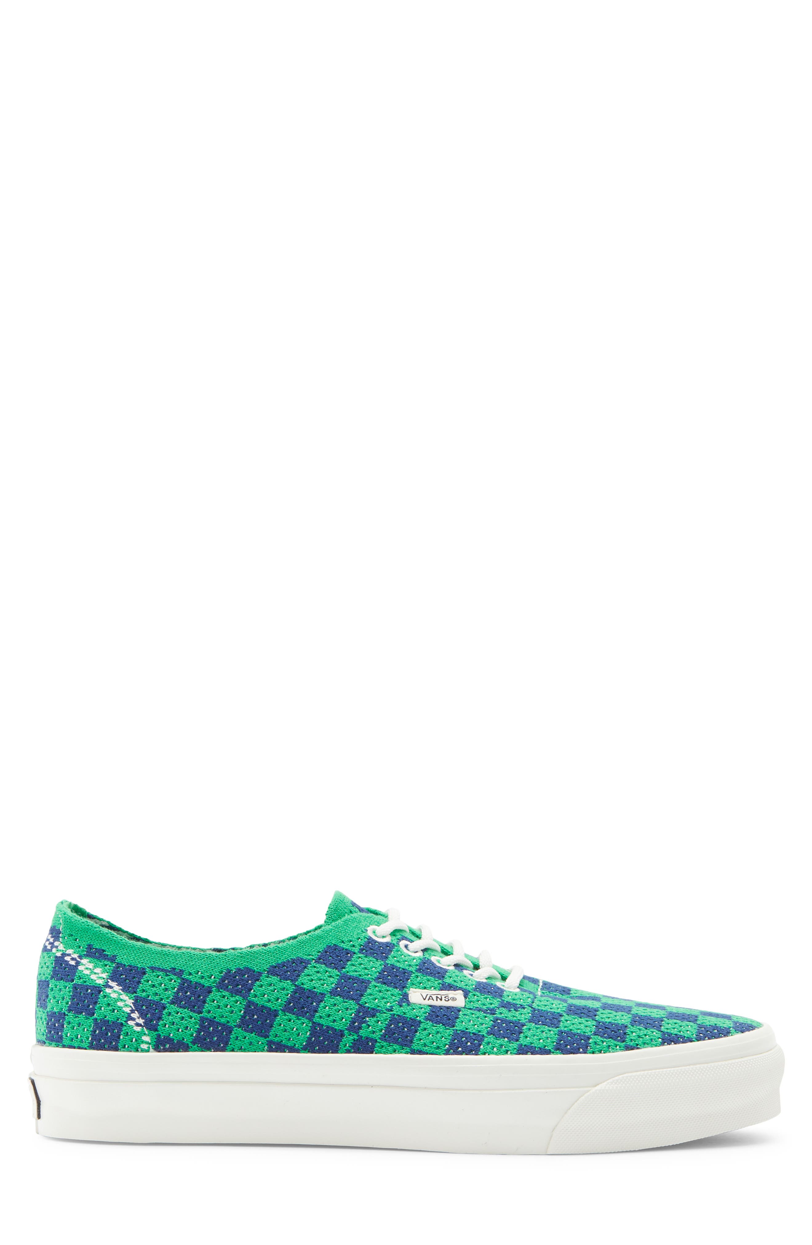 Vans Authentic 44 EK Sneaker, Alternate, color, Punk Check Green/Navy