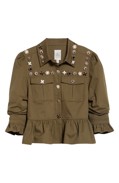 Delanie Mixed Button Jacket
