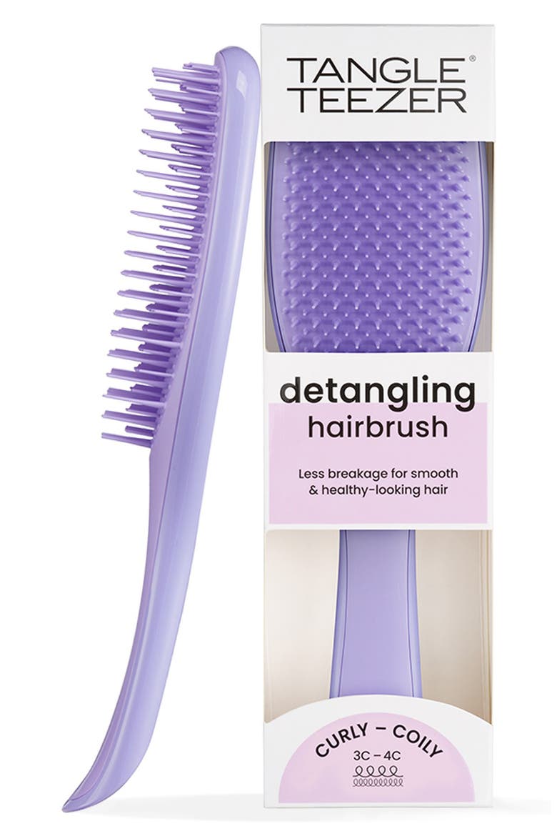 Ultimate Detangler Hairbrush for Curly to Coily, Main, color, PURPLE PASSION