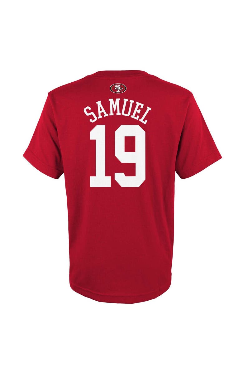 Outerstuff Youth Deebo Samuel Scarlet San Francisco 49ers Mainliner Player Name & Number T-Shirt, Alternate, color,