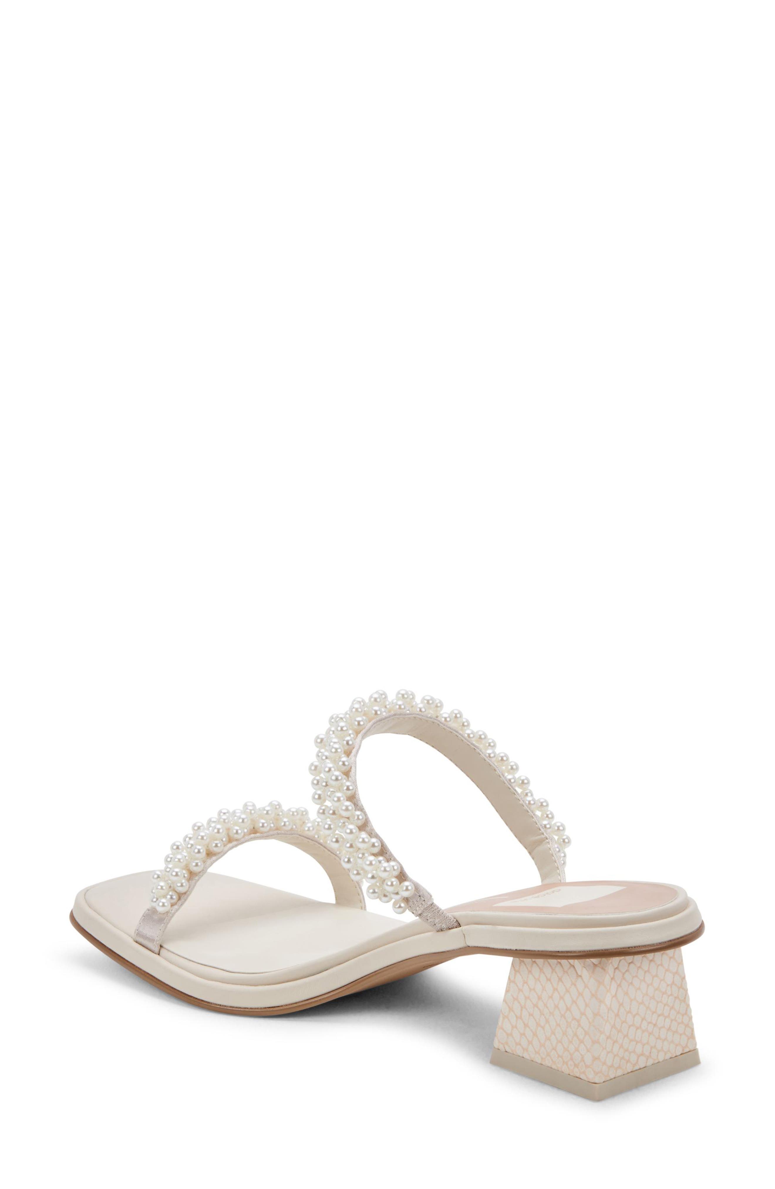 Dolce Vita River Imitation Pearl Slide Sandal, Alternate, color, 