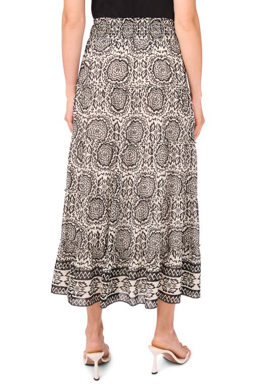 Halogenr Halogen(r) Tiered Smocked Midi Skirt In Black