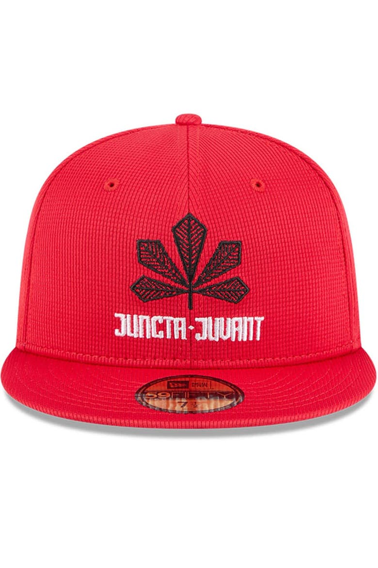 Men's New Era Red Cincinnati Reds City Connect Batting Practice 59FIFTY Fitted Hat, Alternate, color, Red