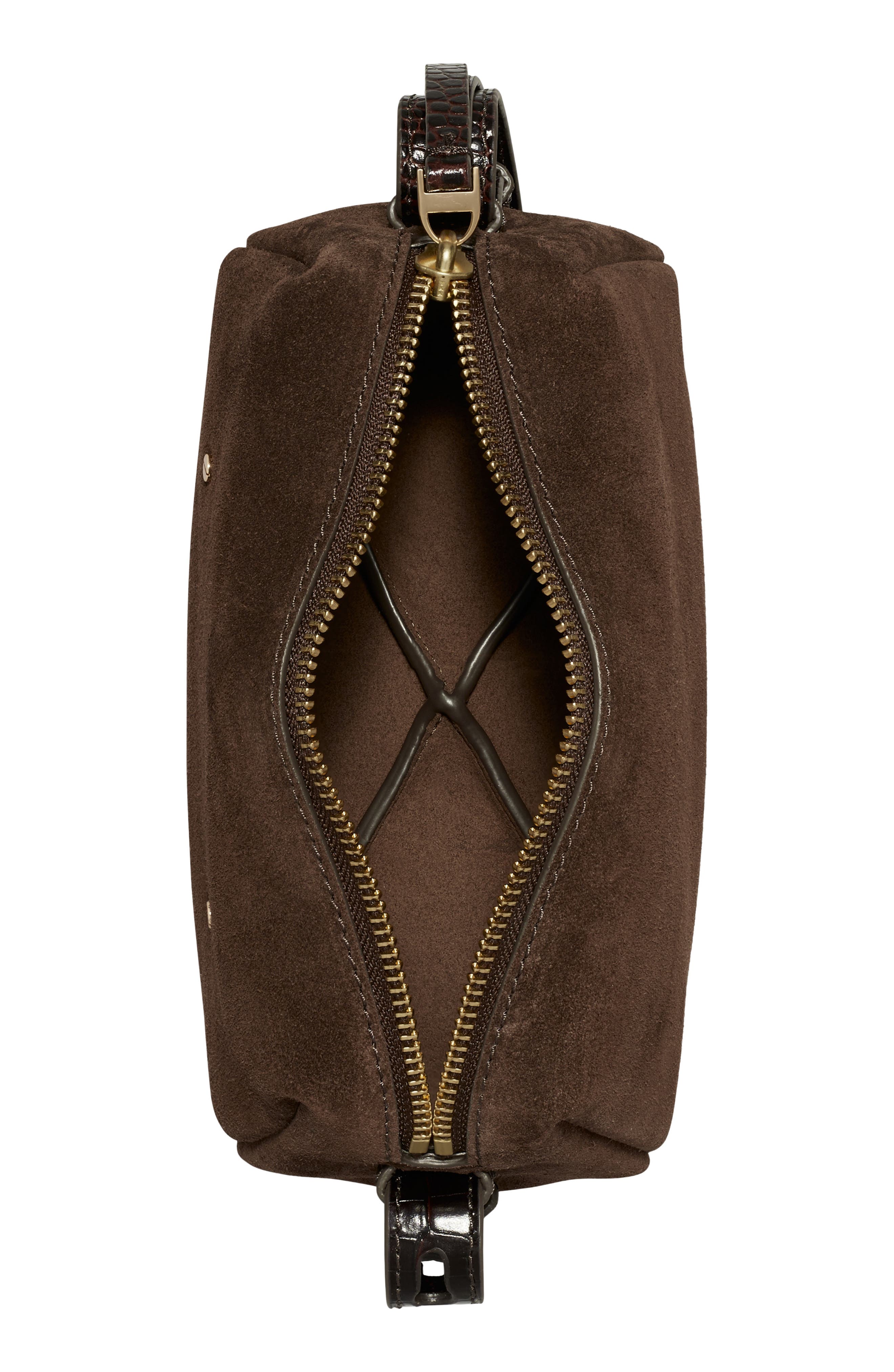 Romy Suede Crossbody Bag, Alternate, color, DARK COCOA