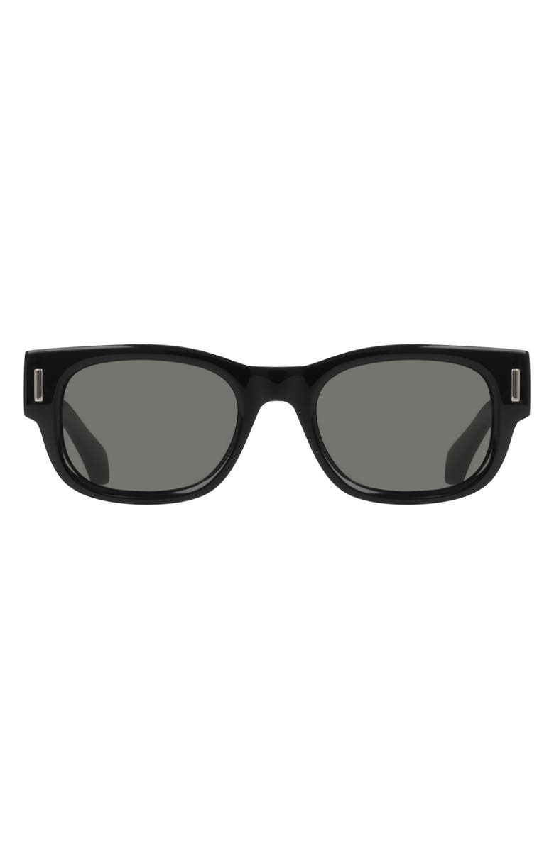 FERRAGAMO 51mm Modified Rectangular Sunglasses, Main, color, Black