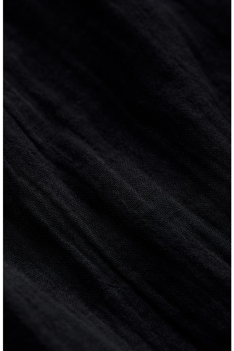Organic Cotton Coastal Double Gauze Shorts, Alternate, color, Jet Black