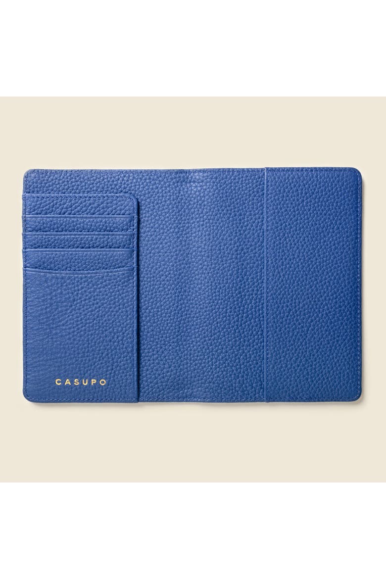 Leather Passport Wallet with RFID Protection, Alternate, color, Cobalt