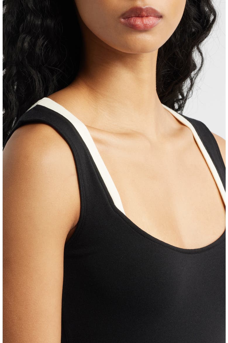 Iris Layered Scoop Neck Tank, Alternate, color, BLACK WHITE