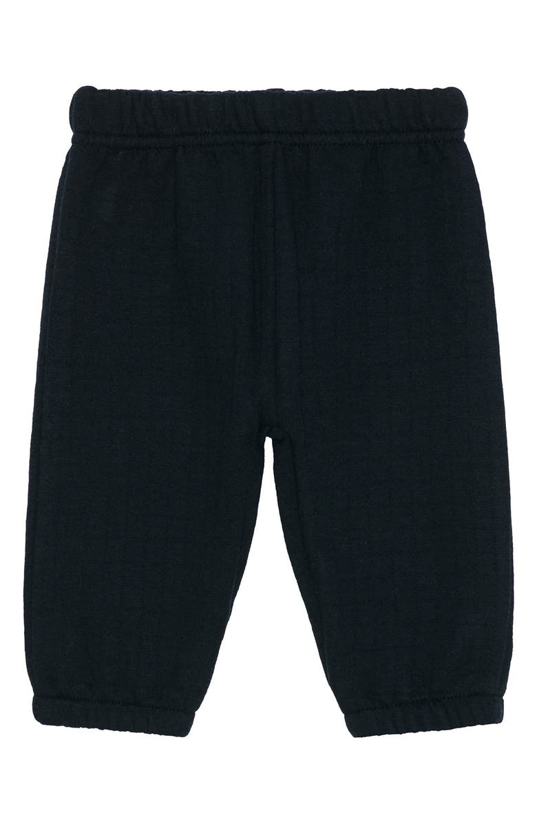 PL Baby by Petit Lem Quilted Top & Joggers Set, Alternate, color, Black