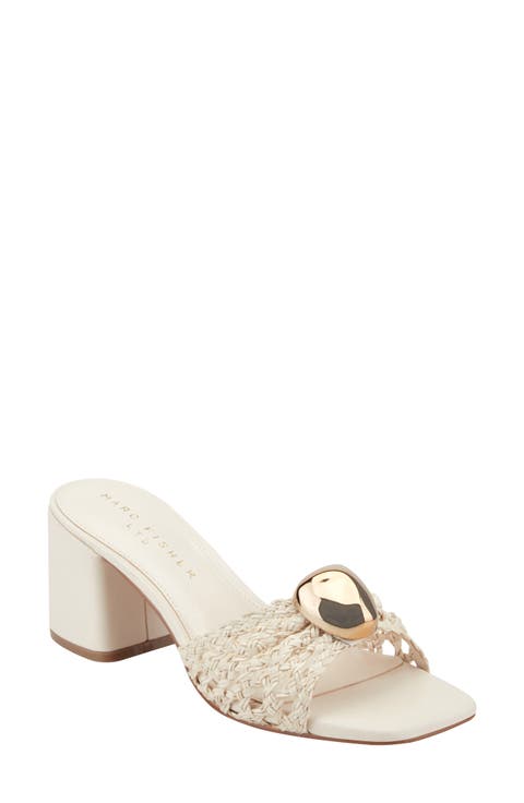 Farrel Embellished Square Toe Slide Sandal (Women)