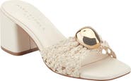 Marc Fisher LTD Farrel Embellished Square Toe Slide Sandal