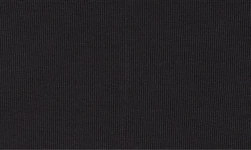 Marine Layer Lexi Rib Mock Neck Top In Black