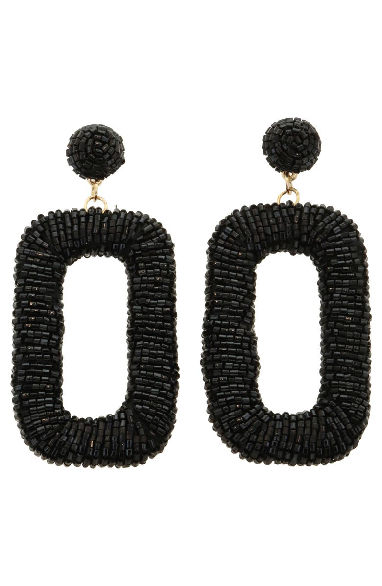 Panacea Beaded Rectangle Drop Earrings, Main, color, 
