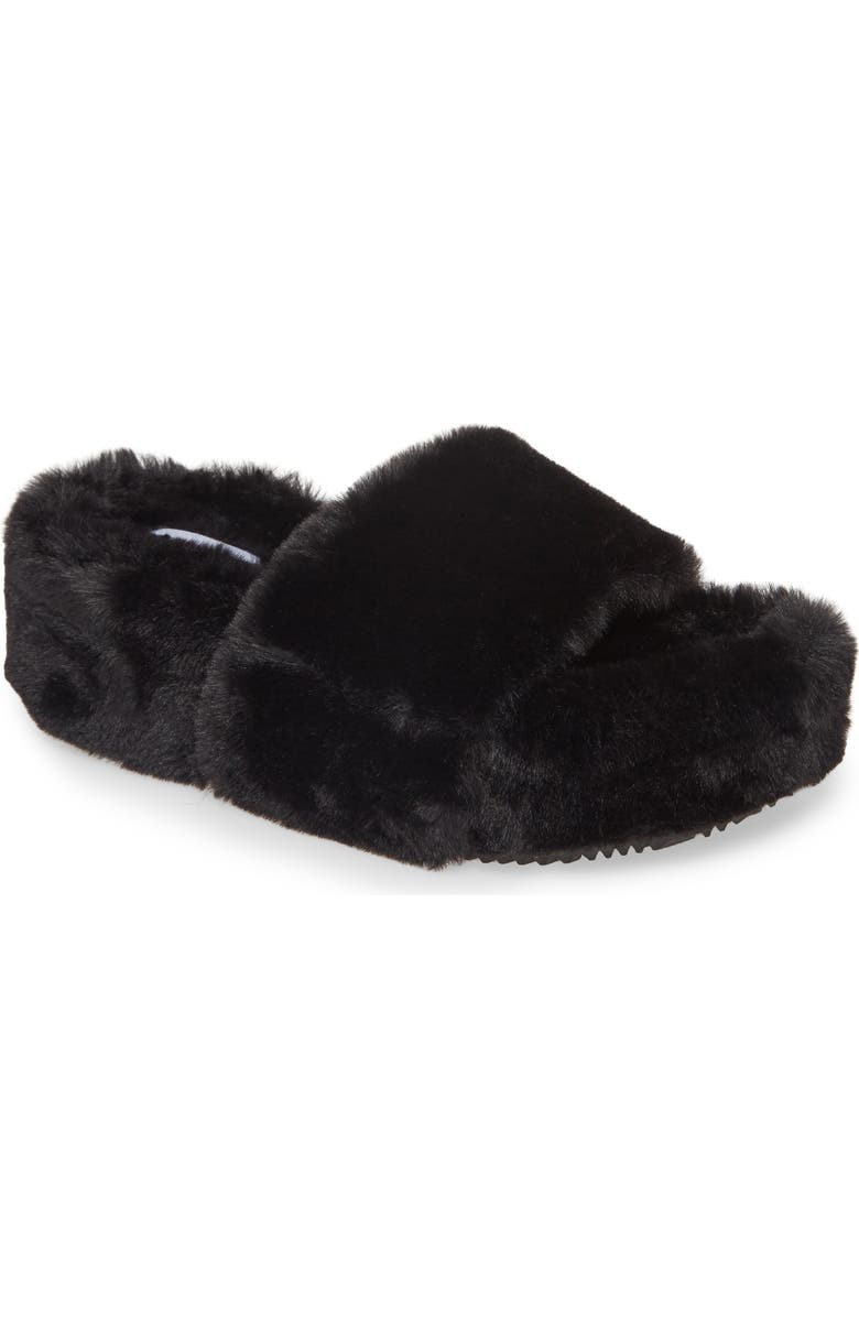 Steve Madden Fabfuzz Faux Fur Platform Slipper, Main, color,