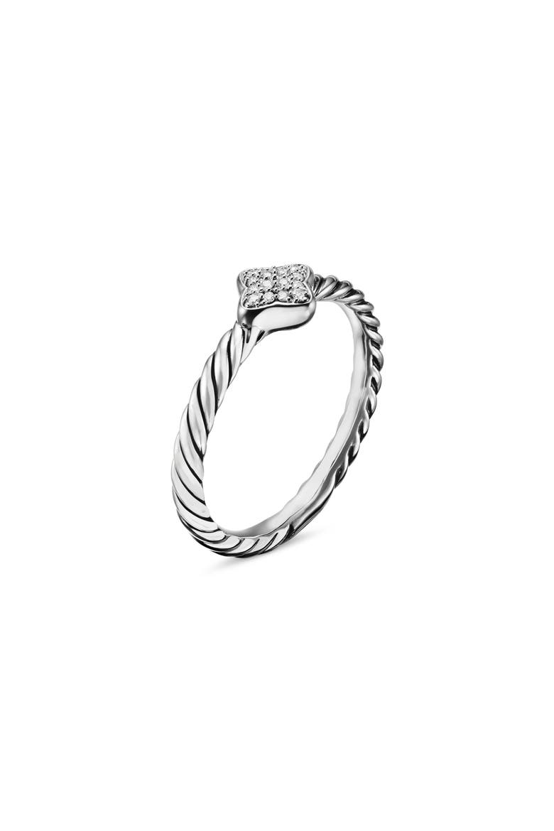 Quatrefoil Ring with Diamonds, Alternate, color, DIAMOND