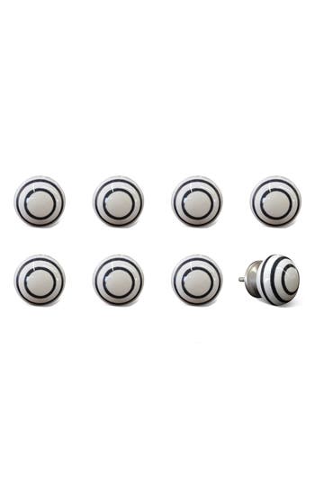 Kinetic 8-pack Knobs In White Circle
