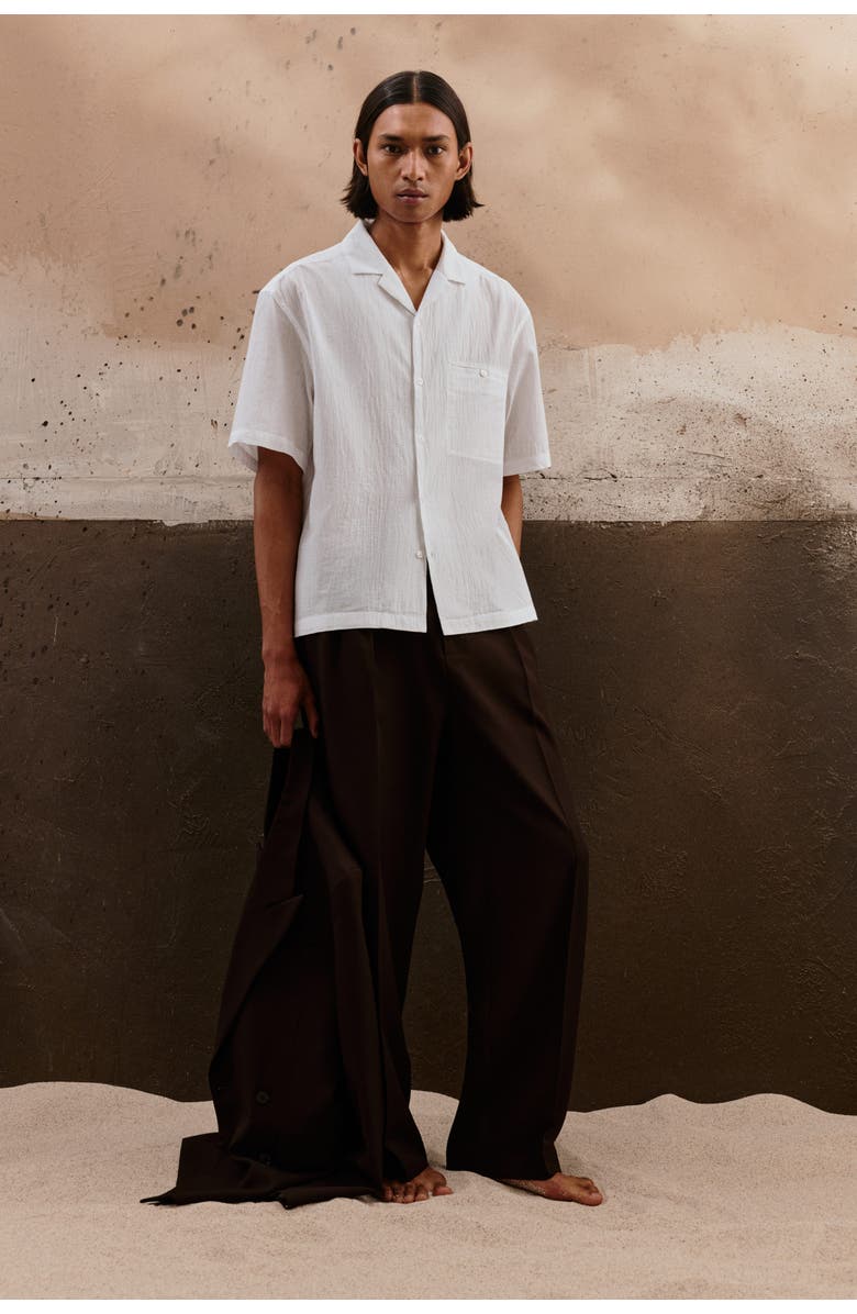 H&M Regular Fit Resort Shirt, Alternate, color, White
