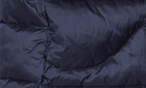 Vince Camuto Belted Maxi Puffer Jacket In Blue