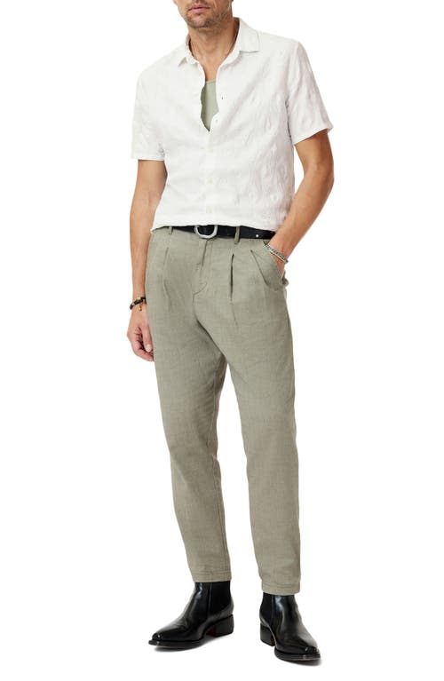 John Varvatos Sean Textured Short Sleeve Shirt In Chalk