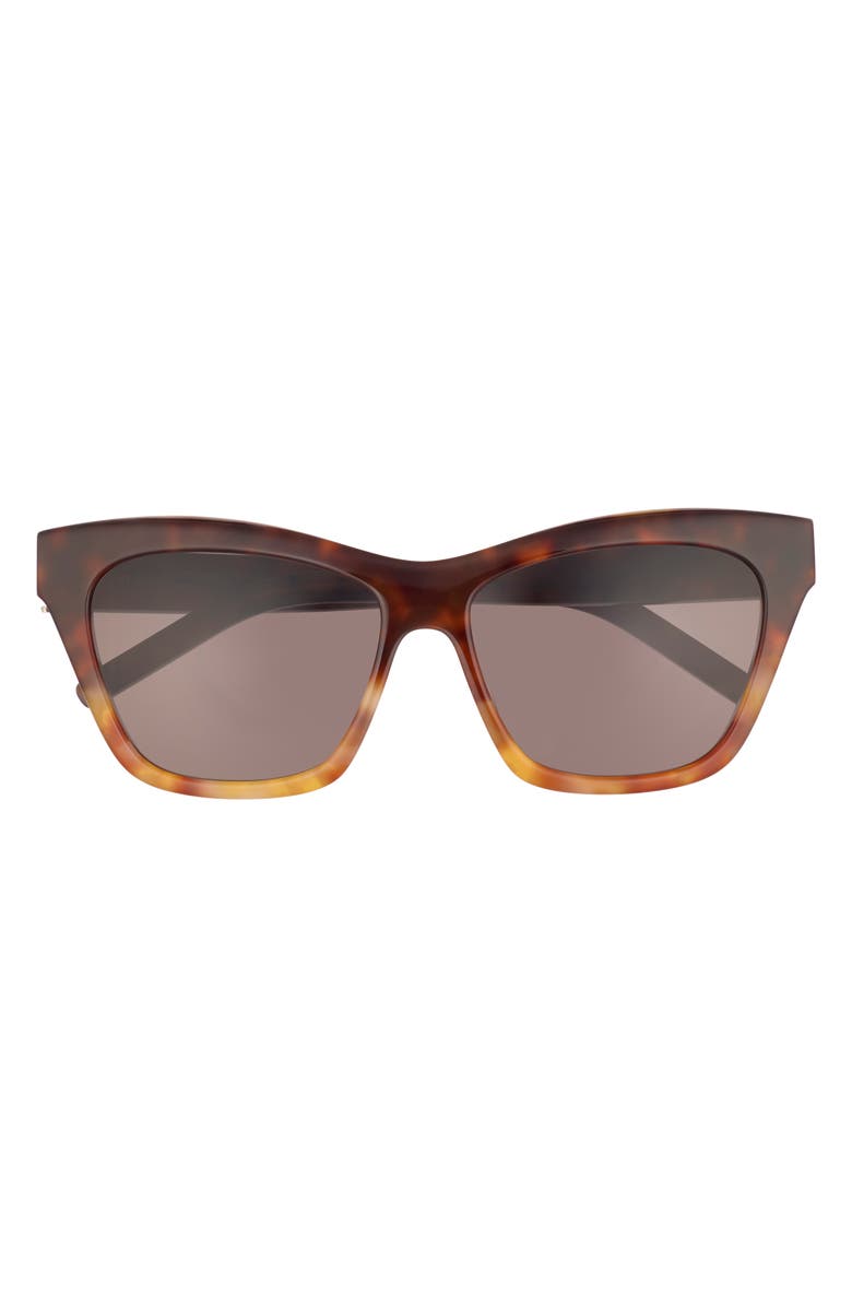 Saint Laurent 56mm Cat Eye Sunglasses, Main, color, Havana Havana Black